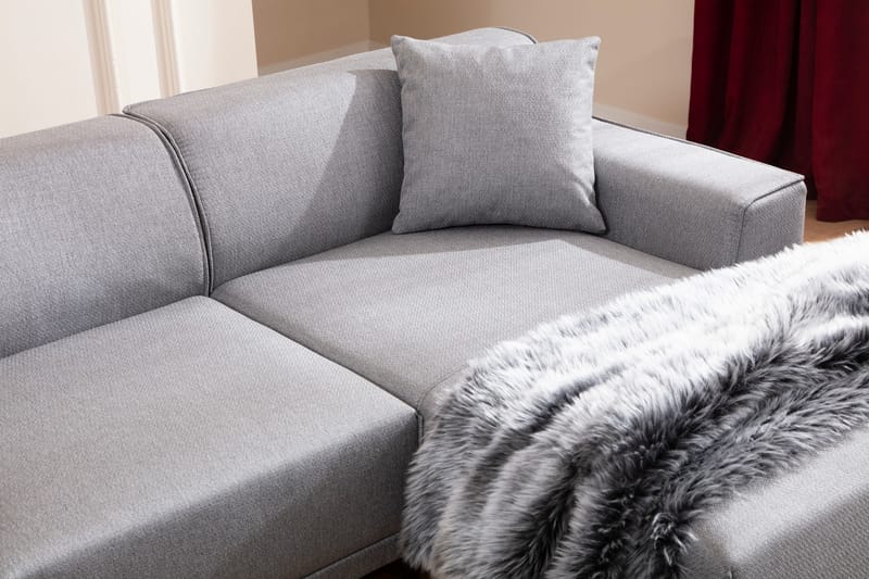Divansoffa 3-sits Smithton - Grå - Möbler - Soffa - Hörnsoffa