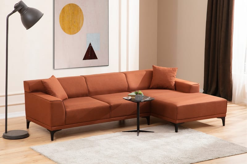 Divansoffa 3-sits Smithton - Orange - Möbler - Soffa - Hörnsoffa