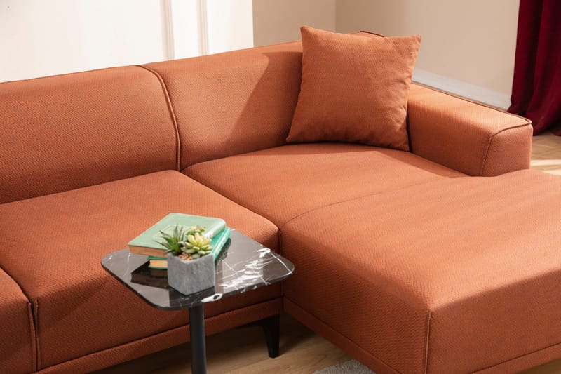 Divansoffa 3-sits Smithton - Orange - Möbler - Soffa - Hörnsoffa