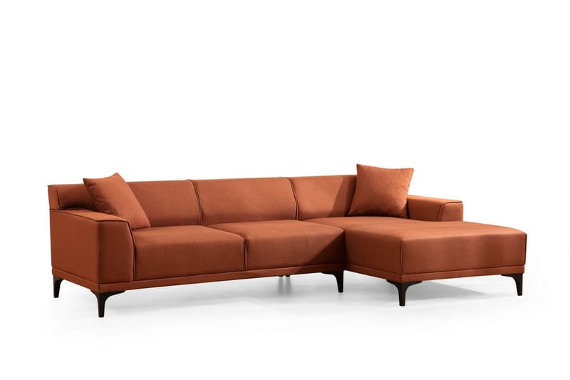 Divansoffa 3-sits Smithton - Orange - Hörnsoffa