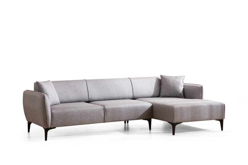 Divansoffa 3-sits Wangaratta - Grå - Möbler - Soffa - Hörnsoffa