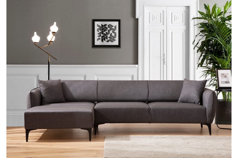 Divansoffa 3-sits Wangaratta - Mörkgrå - Möbler - Soffa - Hörnsoffa