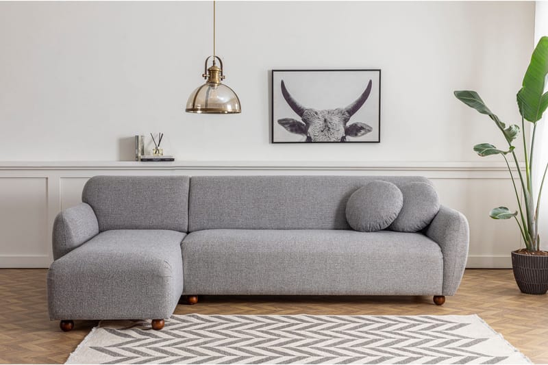 Divansoffa 3-sits Windwhistle - Grå - Möbler - Soffa - Hörnsoffa