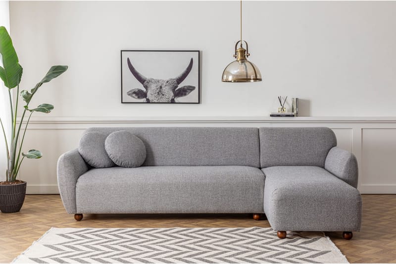 Divansoffa 3-sits Windwhistle - Grå - Möbler - Soffa - Hörnsoffa