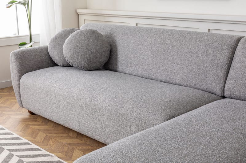 Divansoffa 3-sits Windwhistle - Grå - Möbler - Soffa - Hörnsoffa