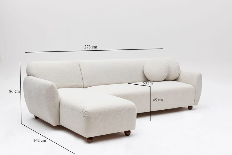 Divansoffa 3-sits Windwhistle - Vit - Möbler - Soffa - Hörnsoffa