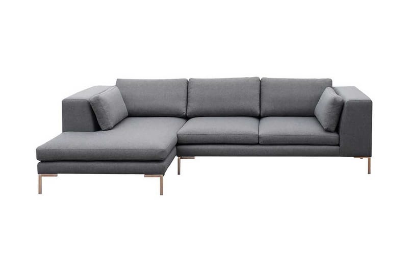 Divansoffa Octavius 322x162x86 cm - Grå - Hörnsoffa med divan - Hörnsoffa