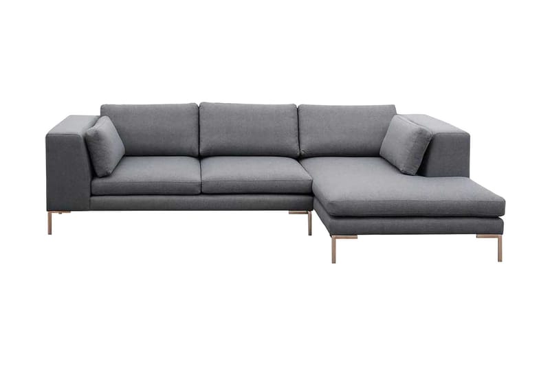 Divansoffa Octavius 322x162x86 cm - Grå - Hörnsoffa med divan - Hörnsoffa