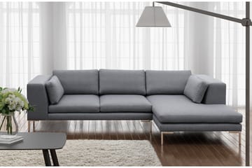 Divansoffa Octavius 322x162x86 cm - Grå - Möbler - Soffa - Hörnsoffa - Hörnsoffa med divan