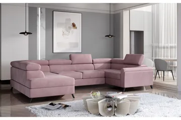 Escadia Hörnsoffa med Schäslong Vänster - Rosa - Möbler - Soffa - Hörnsoffa