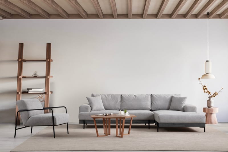 Eti Hörnsoffa 3-sits - Grå - Möbler - Soffa - Divansoffa & schäslongsoffa - 4 sits soffa med divan