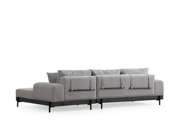 Eti Hörnsoffa 3-sits - Grå - Möbler - Soffa - Divansoffa & schäslongsoffa - 4 sits soffa med divan