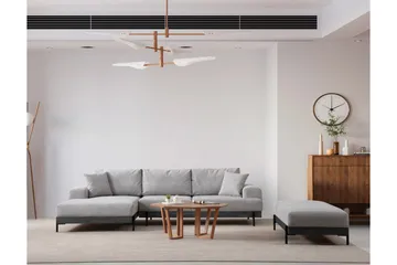 Eti Hörnsoffa 3-sits - Grå - Möbler - Soffa - Divansoffa & schäslongsoffa - 4 sits soffa med divan