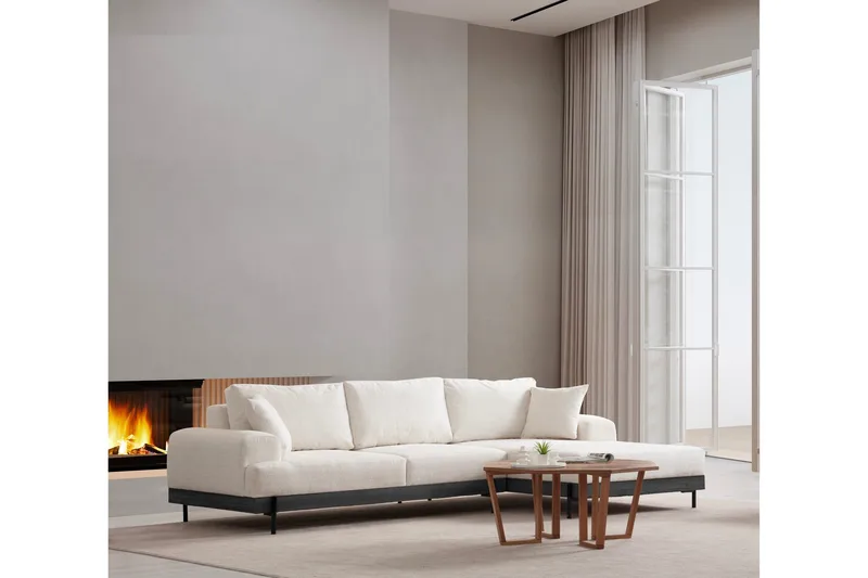 Eti Hörnsoffa 3-sits - Vit - Möbler - Soffa - Divansoffa & schäslongsoffa - 4 sits soffa med divan