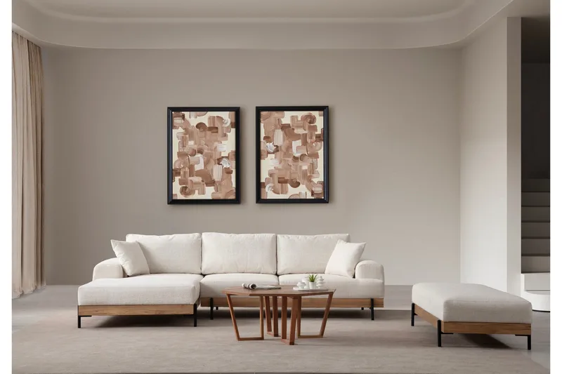 Eti Hörnsoffa 3-sits - Vit - Möbler - Soffa - Divansoffa & schäslongsoffa - 4 sits soffa med divan