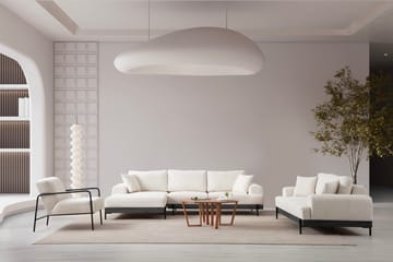 Eti Hörnsoffa 3-sits - Vit - Möbler - Soffa - Divansoffa & schäslongsoffa - 4 sits soffa med divan