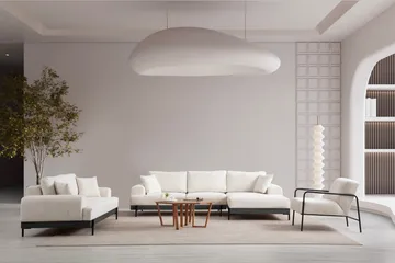 Eti Hörnsoffa 3-sits - Vit - Möbler - Soffa - Divansoffa & schäslongsoffa - 4 sits soffa med divan