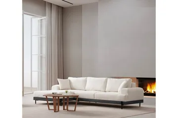 Eti Hörnsoffa 3-sits - Vit - Möbler - Soffa - Divansoffa & schäslongsoffa - 4 sits soffa med divan