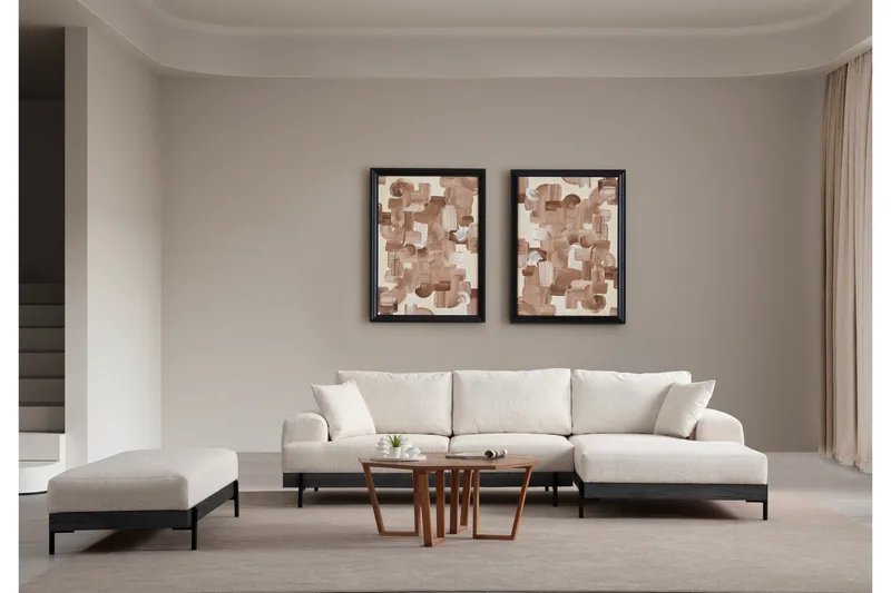 Eti Hörnsoffa 3-sits - Vit - Möbler - Soffa - Divansoffa & schäslongsoffa - 4 sits soffa med divan