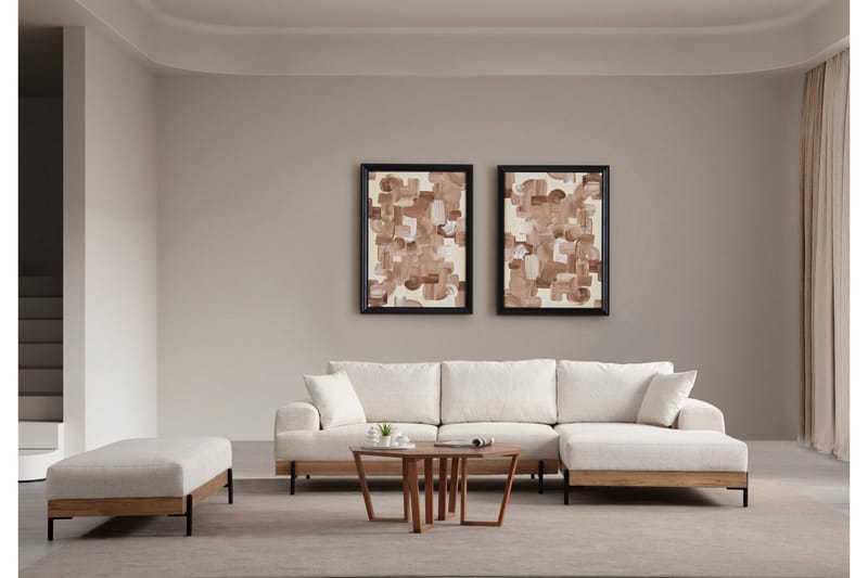 Eti Hörnsoffa 3-sits - Vit - Möbler - Soffa - Divansoffa & schäslongsoffa - 4 sits soffa med divan