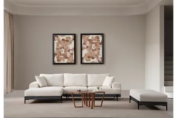 Eti Hörnsoffa 3-sits - Vit - Möbler - Soffa - Divansoffa & schäslongsoffa - 4 sits soffa med divan