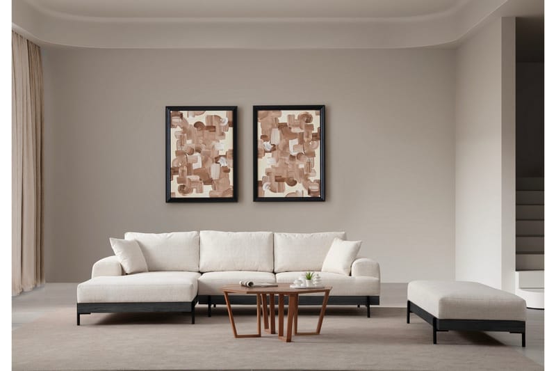 Eti Hörnsoffa 3-sits - Vit - Möbler - Soffa - Divansoffa & schäslongsoffa - 4 sits soffa med divan