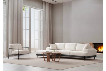 Eti Hörnsoffa 3-sits - Vit - Möbler - Soffa - Divansoffa & schäslongsoffa - 4 sits soffa med divan