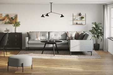 Frillestad 5-sits Högervänd L-formad Hörnsoffa i Tyg - Grå - Möbler - Soffa - Hörnsoffa