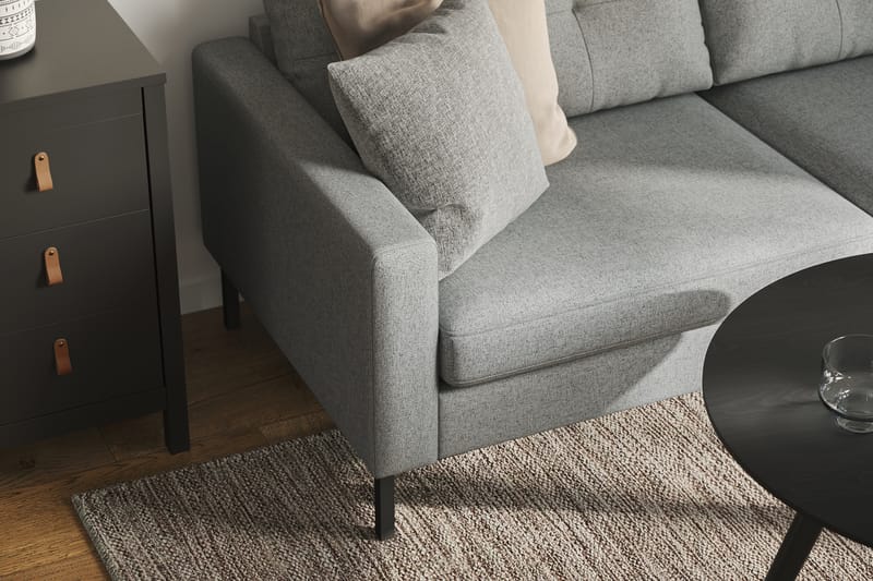 Frillestad 5-sits Högervänd L-formad Hörnsoffa i Tyg - Grå - Möbler - Soffa - Hörnsoffa