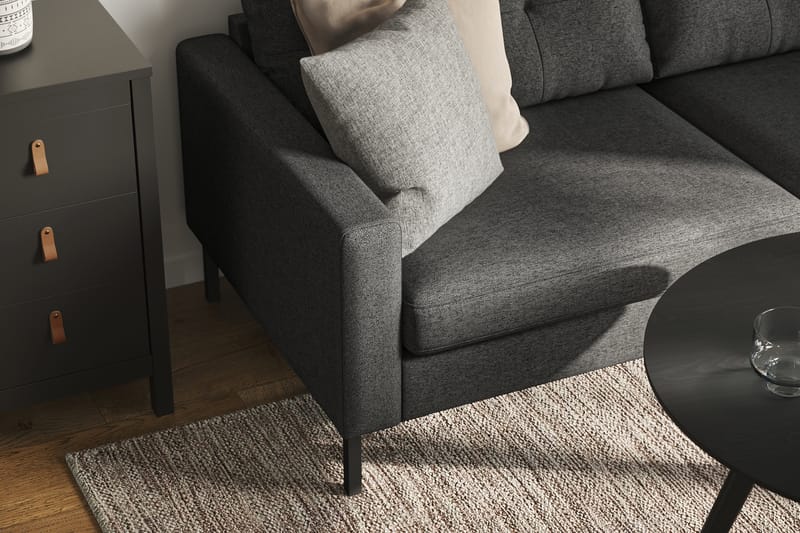 Frillestad 5-sits Högervänd L-formad Hörnsoffa i Tyg - Mörkgrå - Möbler - Soffa - Hörnsoffa