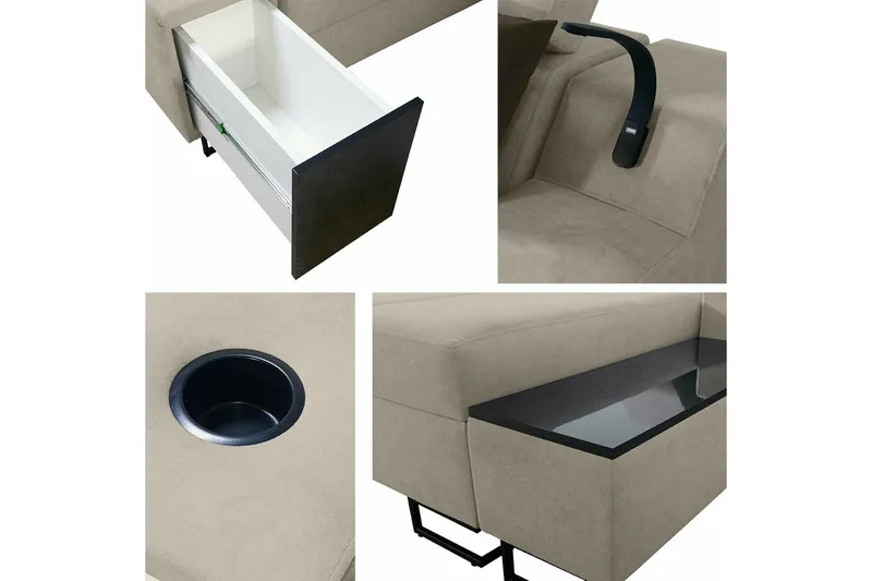 Galbally 5-sits Hörnsoffa beige - Möbler - Soffa - Hörnsoffa