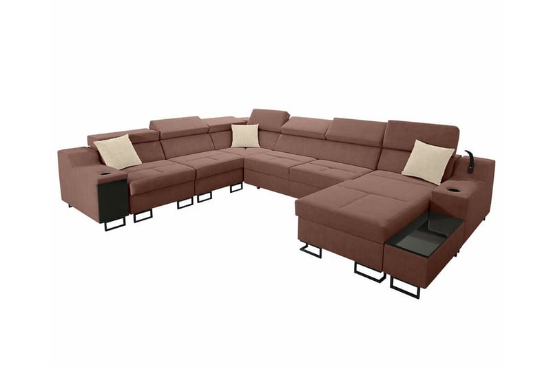 Galbally 5-sits Hörnsoffa Brown