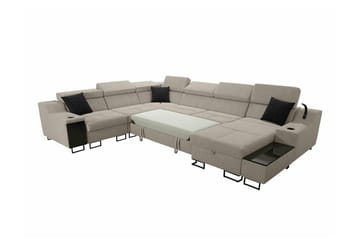 Galbally 5-sits Hörnsoffa NO_BRAND Beige - Möbler - Soffa - Hörnsoffa