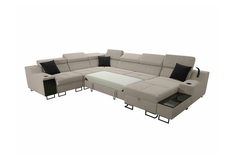 Galbally 5-sits Hörnsoffa NO_BRAND Beige - Möbler - Soffa - Hörnsoffa