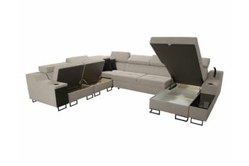 Galbally 5-sits Hörnsoffa NO_BRAND Beige - Möbler - Soffa - Hörnsoffa