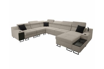 Galbally 5-sits Hörnsoffa NO_BRAND Beige - Möbler - Soffa - Hörnsoffa
