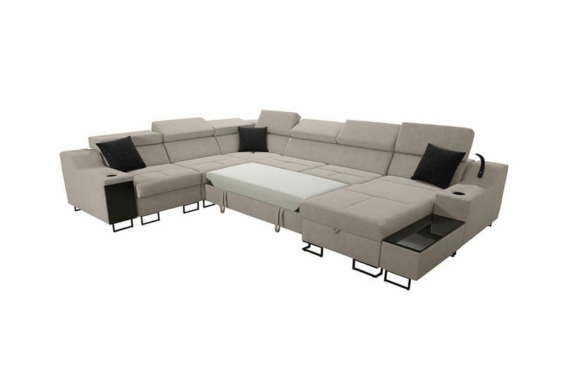 Galbally 5-sits Hörnsoffa NO_BRAND beige - Möbler - Soffa - Hörnsoffa