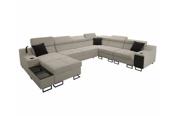 Galbally 5-sits Hörnsoffa NO_BRAND beige - Möbler - Soffa - Hörnsoffa