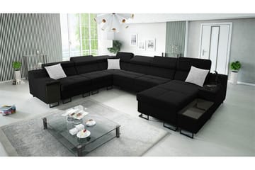 Galbally 5-sits Hörnsoffa NO_BRAND Black - Möbler - Soffa - Hörnsoffa