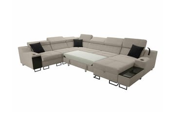 Galbally 5-sits Hörnsoffa NO_BRAND Black - Möbler - Soffa - Hörnsoffa