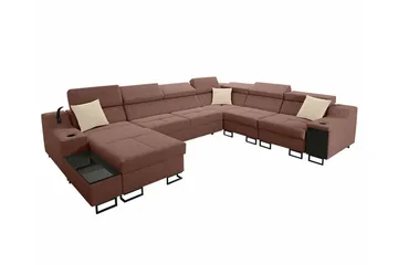 Galbally 5-sits Hörnsoffa NO_BRAND Brown - Möbler - Soffa - Hörnsoffa