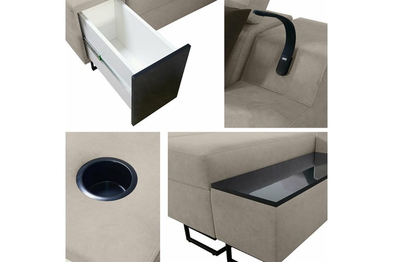 Galbally 5-sits Hörnsoffa NO_BRAND Brown - Möbler - Soffa - Hörnsoffa