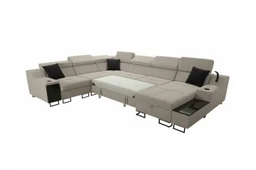Galbally 5-sits Hörnsoffa NO_BRAND Brown - Möbler - Soffa - Hörnsoffa