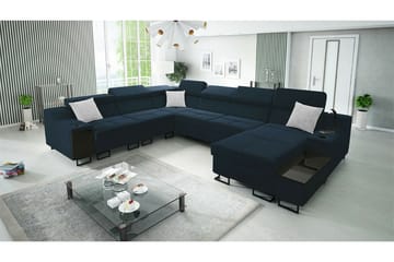 Galbally 5-sits Hörnsoffa NO_BRAND Dark blue - Möbler - Soffa - Hörnsoffa