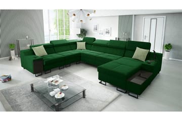 Galbally 5-sits Hörnsoffa NO_BRAND Dark green - Möbler - Soffa - Hörnsoffa
