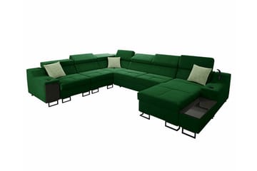 Galbally 5-sits Hörnsoffa NO_BRAND Dark green - Möbler - Soffa - Hörnsoffa