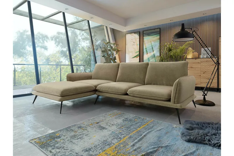 Graystone 3-sits Hörnsoffa beige - Möbler - Soffa - Hörnsoffa