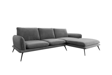 Graystone 3-sits Hörnsoffa Dark grey - Möbler - Soffa - Divansoffa & schäslongsoffa - 3 sits soffa med divan