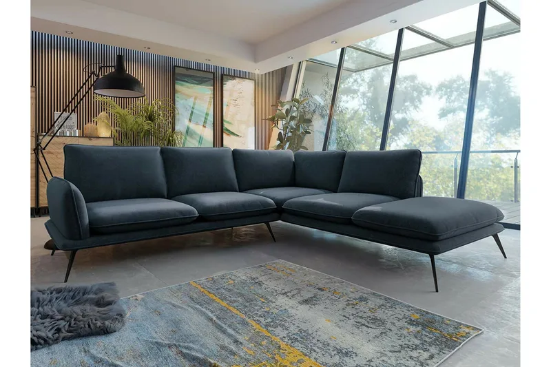 Graystone 4-sits Hörnsoffa Black - Möbler - Soffa - Hörnsoffa