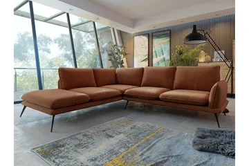 Graystone 4-sits Hörnsoffa Brown||Dark brown - Möbler - Soffa - Hörnsoffa